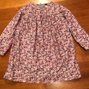 Girls dress with flowers. Lined .